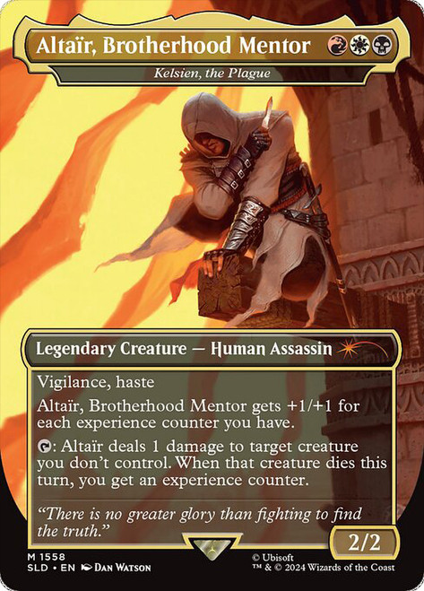 Kelsien, the Plague (Altair, Brotherhood Mentor) (Secret Lair) (Assassin's Creed) (Borderless)\nPromo: General\nSingle\nMagic The Gathering