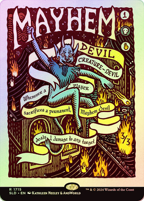 Mayhem Devil (Secret Lair) (Hand Drawn)\nPromo: General\nSingle\nMagic The Gathering