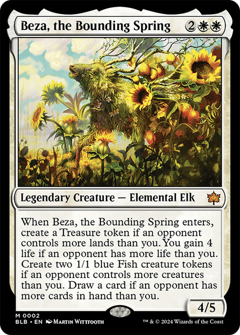 Beza, the Bounding Spring\nBloomburrow\nSingle\nMagic The Gathering
