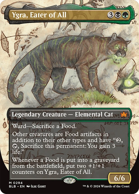 Ygra, Eater of All (Borderless)\nBloomburrow - Variants\nSingle\nMagic The Gathering