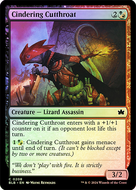 Cindering Cutthroat\nBloomburrow\nSingle\nMagic The Gathering