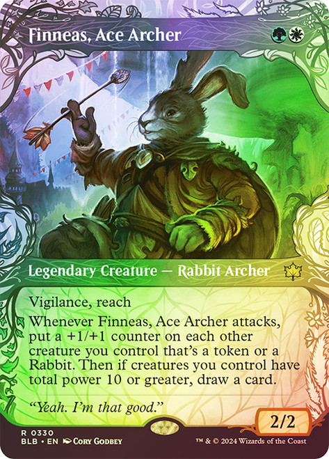 Finneas, Ace Archer (Showcase)\nBloomburrow - Variants\nSingle\nMagic The Gathering