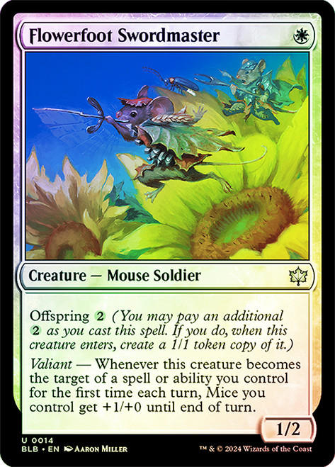 Flowerfoot Swordmaster\nBloomburrow\nSingle\nMagic The Gathering