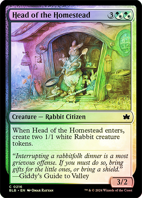 Head of the Homestead\nBloomburrow\nSingle\nMagic The Gathering