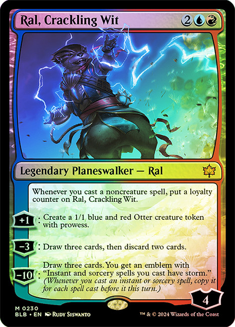 Ral, Crackling Wit (Borderless) (Raised Foil) | Bloomburrow