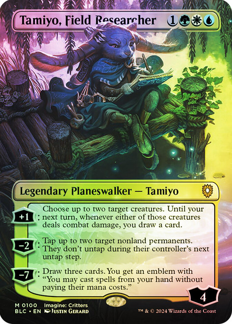 Tamiyo, Field Researcher (Borderless)\nBloomburrow Commander - Variants\nSingle\nMagic The Gathering