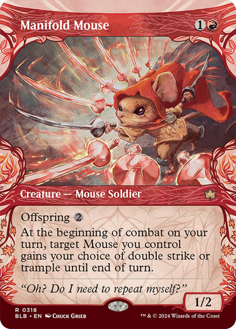 Manifold Mouse (Showcase)\nBloomburrow - Variants\nSingle\nMagic The Gathering