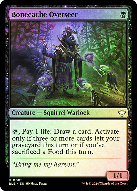 Bonecache Overseer\nBloomburrow\nSingle\nMagic The Gathering