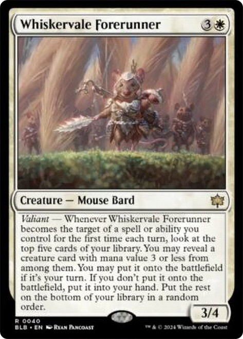 Whiskervale Forerunner\nBloomburrow\nSingle\nMagic The Gathering