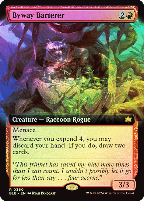 Byway Barterer (Extended Art)\nBloomburrow - Variants\nSingle\nMagic The Gathering