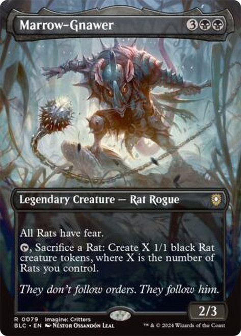 Marrow-Gnawer (Borderless)\nBloomburrow Commander - Variants\nSingle\nMagic The Gathering