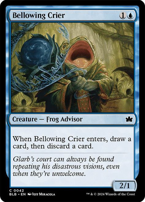 Bellowing Crier\nBloomburrow\nSingle\nMagic The Gathering