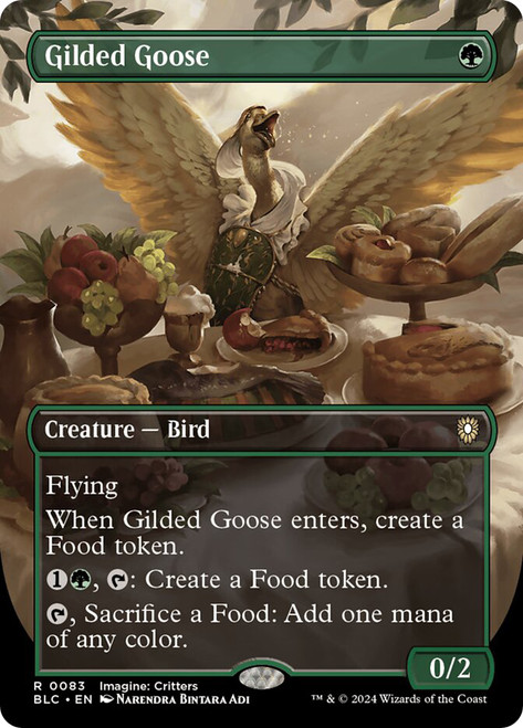 Gilded Goose (Borderless)\nBloomburrow Commander - Variants\nSingle\nMagic The Gathering