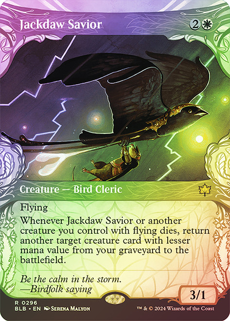 Jackdaw Savior (Showcase)\nBloomburrow - Variants\nSingle\nMagic The Gathering