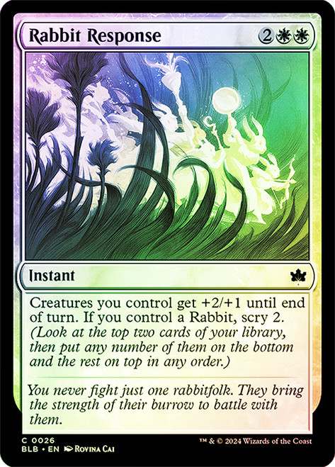 Rabbit Response\nBloomburrow\nSingle\nMagic The Gathering