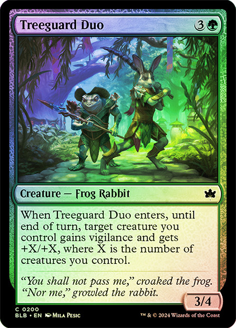 Treeguard Duo\nBloomburrow\nSingle\nMagic The Gathering