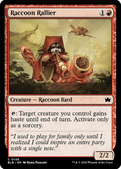 Raccoon Rallier\nBloomburrow\nSingle\nMagic The Gathering