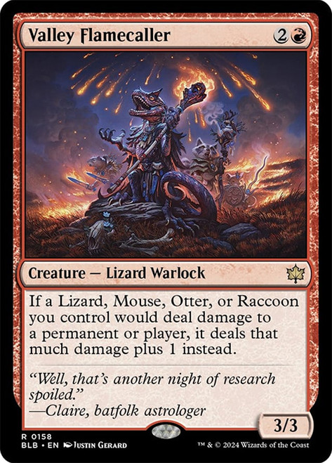 Valley Flamecaller\nBloomburrow\nSingle\nMagic The Gathering