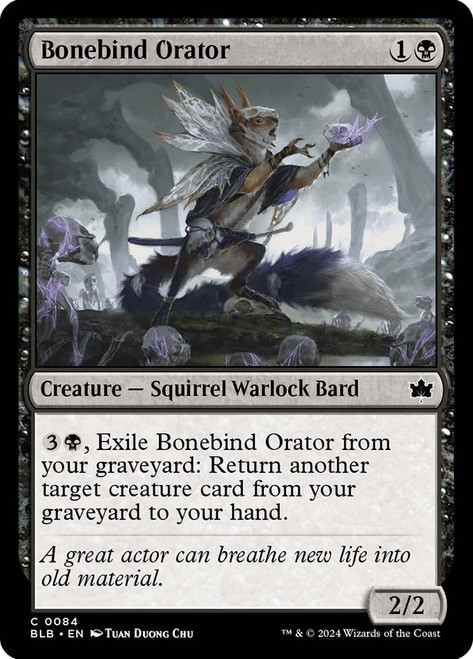 Bonebind Orator\nBloomburrow\nSingle\nMagic The Gathering