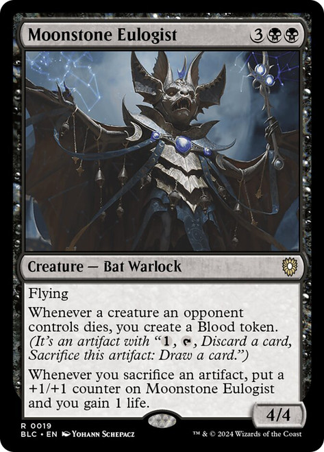 Moonstone Eulogist\nBloomburrow Commander\nSingle\nMagic The Gathering