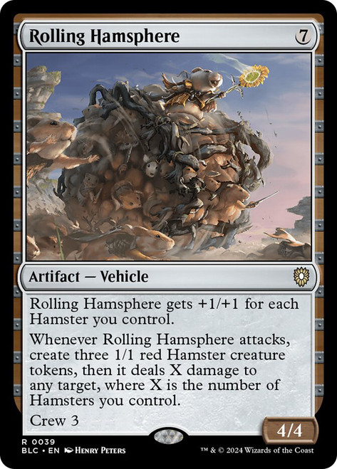 Rolling Hamsphere\nBloomburrow Commander\nSingle\nMagic The Gathering