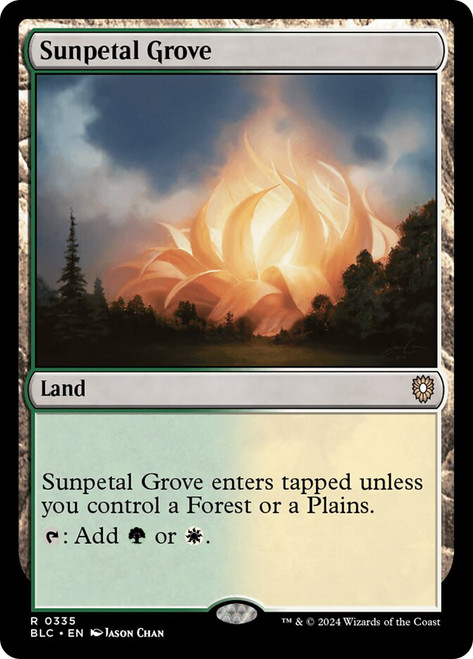 Sunpetal Grove\nBloomburrow Commander\nSingle\nMagic The Gathering