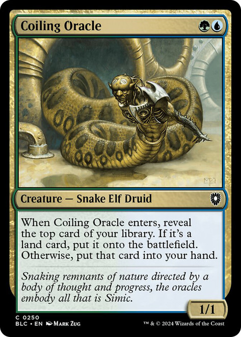 Coiling Oracle\nBloomburrow Commander\nSingle\nMagic The Gathering