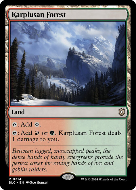 Karplusan Forest\nBloomburrow Commander\nSingle\nMagic The Gathering