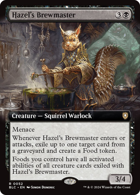 Hazel's Brewmaster (Extended Art)\nBloomburrow Commander - Variants\nSingle\nMagic The Gathering