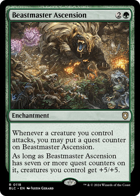 Beastmaster Ascension\nBloomburrow Commander\nSingle\nMagic The Gathering