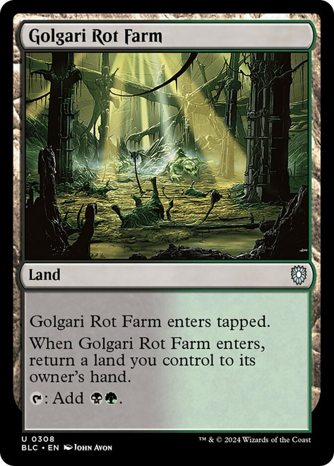 Golgari Rot Farm\nBloomburrow Commander\nSingle\nMagic The Gathering
