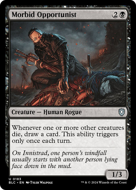 Morbid Opportunist\nBloomburrow Commander\nSingle\nMagic The Gathering