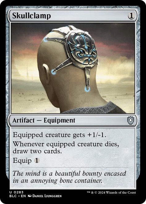 Skullclamp\nBloomburrow Commander\nSingle\nMagic The Gathering