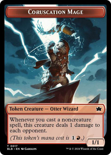 {Coruscation Mage Token}\nBloomburrow\nSingle\nMagic The Gathering