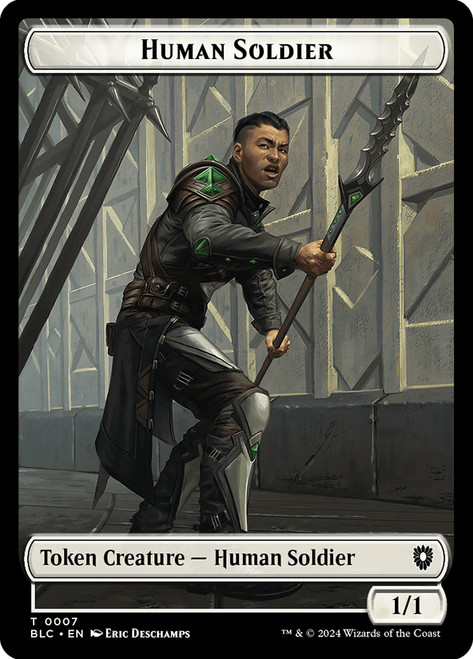 {Human Soldier Token} // {Wolf Token} (#035)
Bloomburrow Commander
Single
Magic: The Gathering