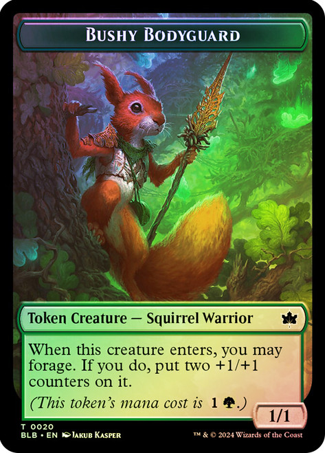 Bushy Bodyguard Token} // {Ral, Crackling Wit Emblem