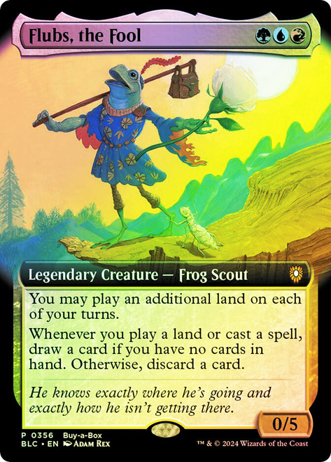 Flubs, the Fool (Buy-a-Box) (Extended Art)\nPromo: General\nSingle\nMagic The Gathering