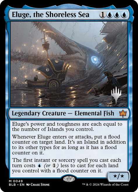 Eluge, the Shoreless Sea (Promo Pack) (Bloomburrow)\nPromo: Planeswalker Stamped\nSingle\nMagic The Gathering