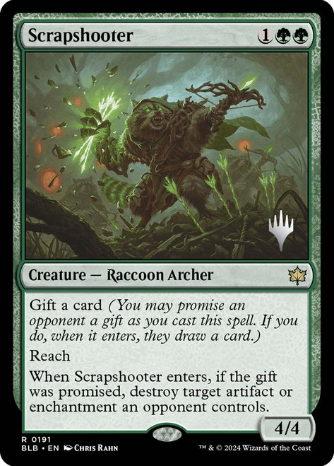Scrapshooter (Promo Pack) (Bloomburrow)\nPromo: Planeswalker Stamped\nSingle\nMagic The Gathering