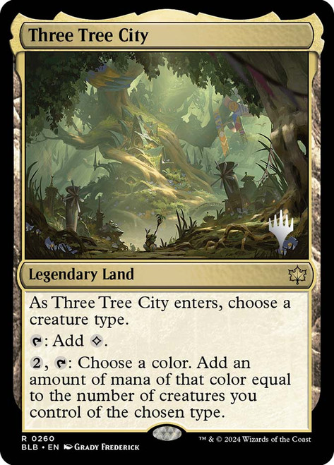 Three Tree City (Promo Pack) (Bloomburrow)\nPromo: Planeswalker Stamped\nSingle\nMagic The Gathering