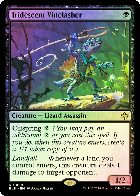 Iridescent Vinelasher (Promo Pack) (Bloomburrow)\nPromo: Planeswalker Stamped\nSingle\nMagic The Gathering