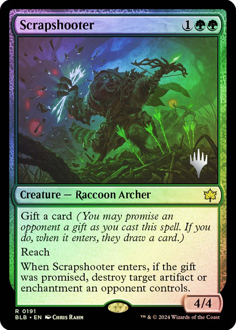Scrapshooter (Promo Pack) (Bloomburrow)\nPromo: Planeswalker Stamped\nSingle\nMagic The Gathering