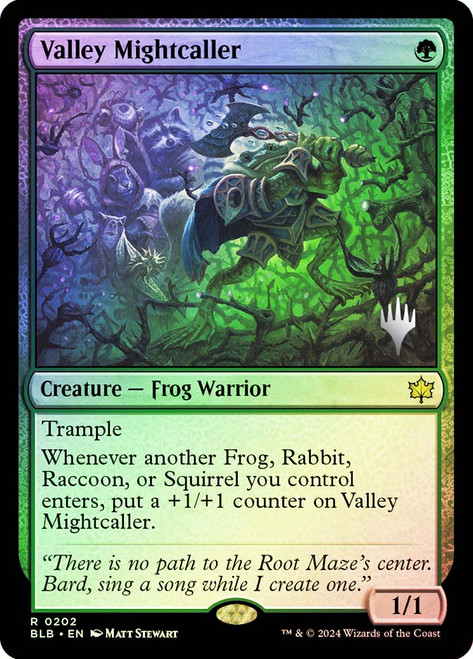 Valley Mightcaller (Promo Pack) (Bloomburrow)\nPromo: Planeswalker Stamped\nSingle\nMagic The Gathering