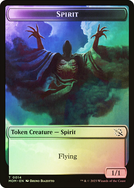 {Spirit Token} (White/Black) // {Thopter Token} (Colorless)\nMarch of the Machine\nSingle\nMagic The Gathering