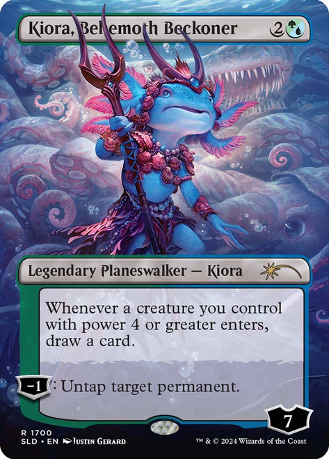 Kiora, Behemoth Beckoner (Secret Lair) (#1700) (Borderless)\nPromo: General\nSingle\nMagic The Gathering