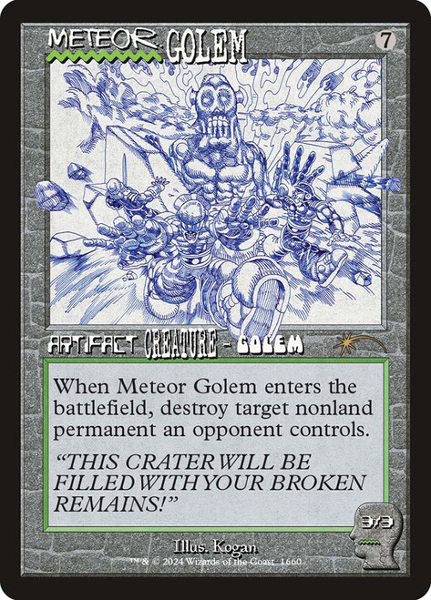 Meteor Golem (Secret Lair) (#1660) (Showcase)\nPromo: General\nSingle\nMagic The Gathering