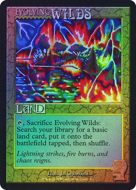 Evolving Wilds (Secret Lair) (#824) (Showcase)\nPromo: General\nSingle\nMagic The Gathering