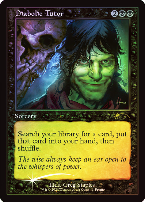 Diabolic Tutor (Open House) (Retro Frame)\nPromo: General\nSingle\nMagic The Gathering