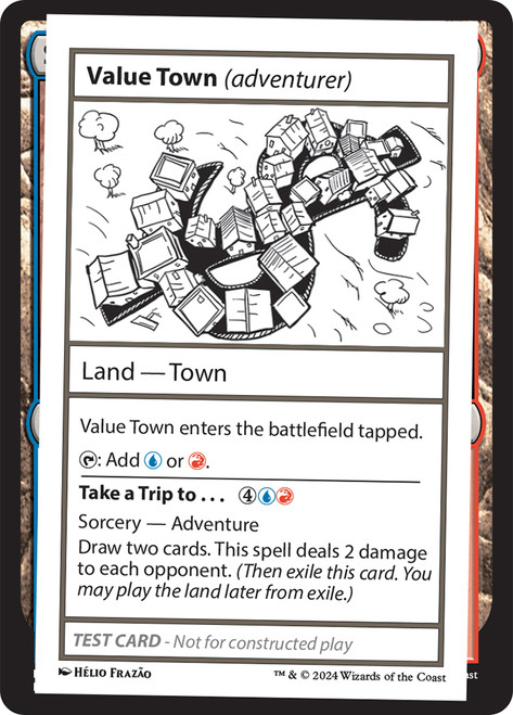Value Town (adventurer) // Take a Trip to...\nMystery Booster - Test Cards (No Symbol)\nSingle\nMagic The Gathering