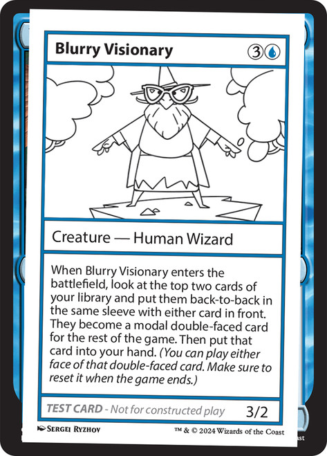 Blurry Visionary\nMystery Booster - Test Cards (No Symbol)\nSingle\nMagic The Gathering